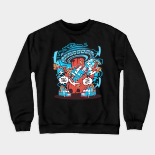 Pizza abduction Crewneck Sweatshirt